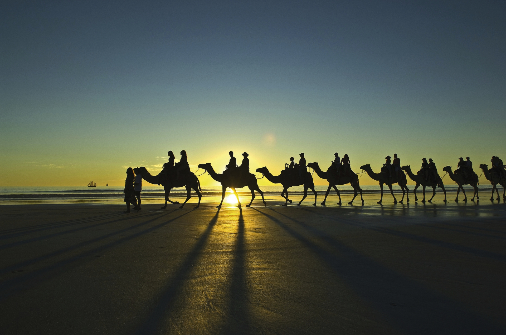 Camel ride on Cable Beach in Broome