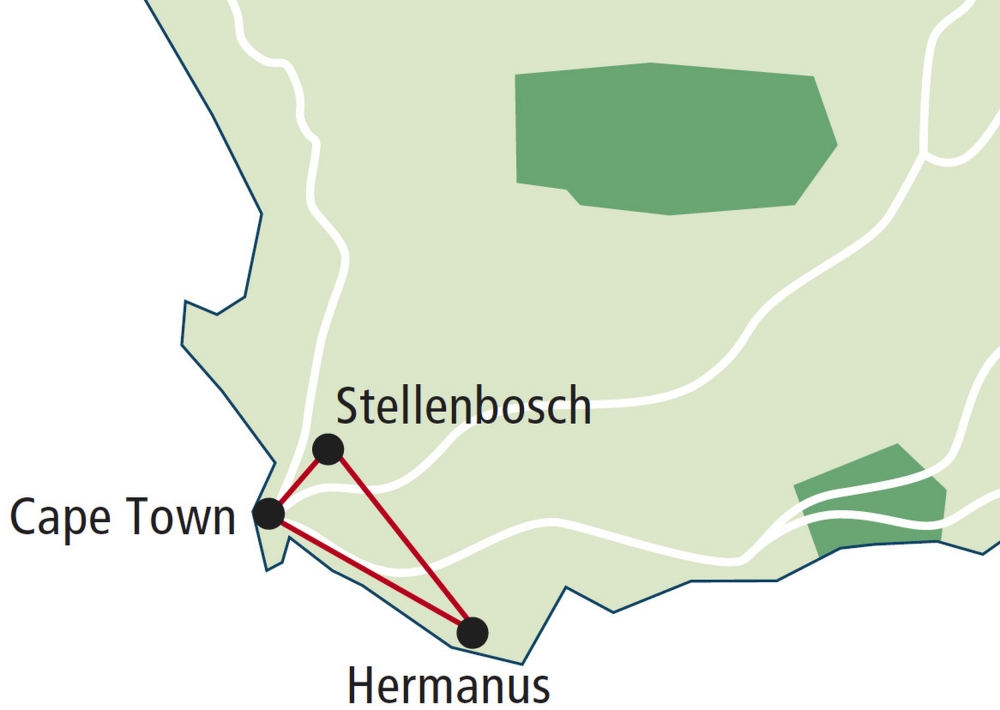 Route map: Wine & Dine