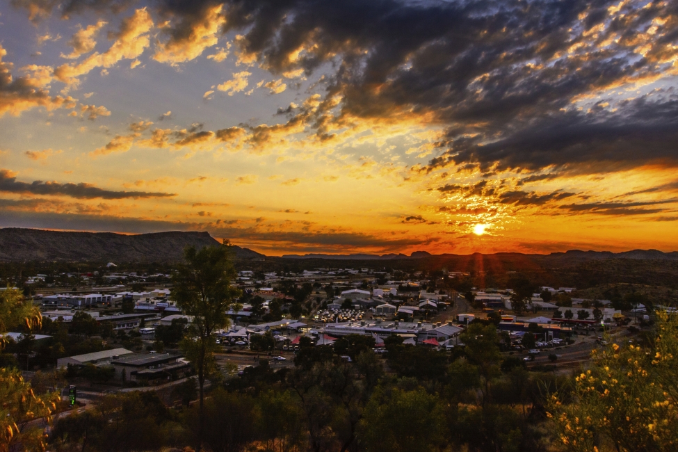 Sonnenuntergang bei Alice Springs