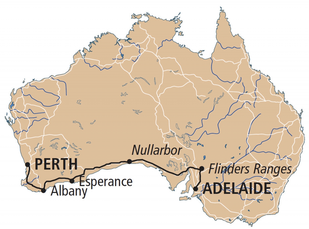 Itinerario: Adelaide to Perth