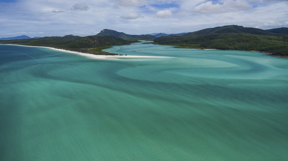 Bucht in den Whitsundays aus der Vogelperspektive