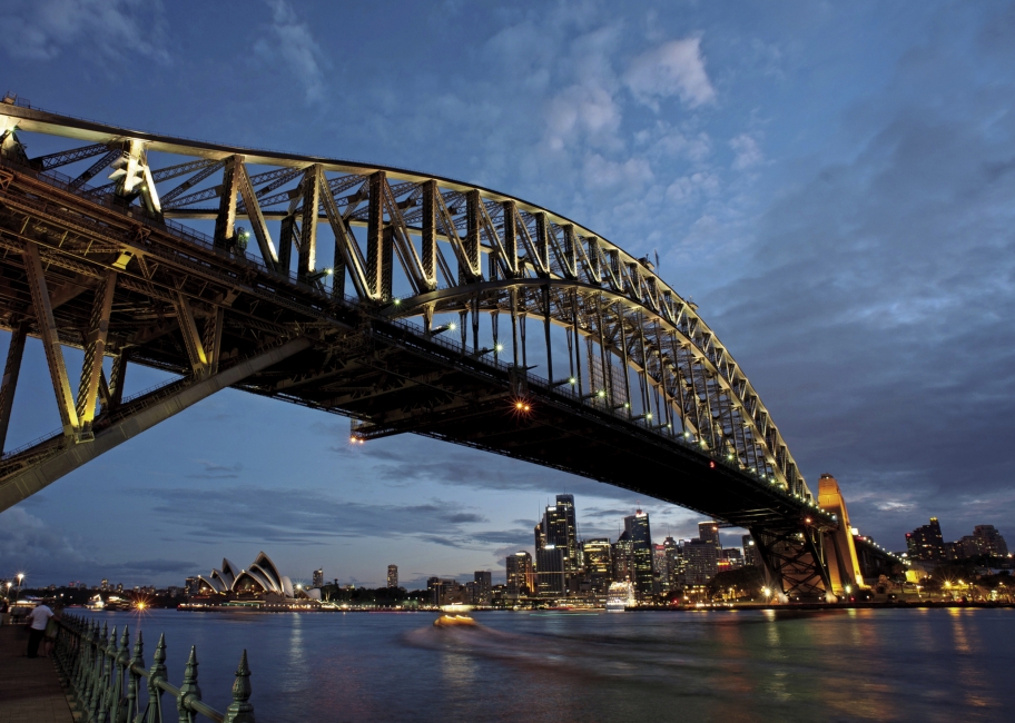 Sydney Harbour Bridge in the evening