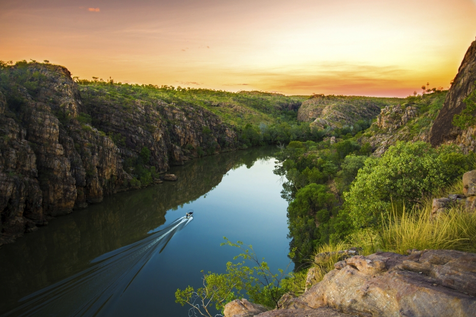 Sunset cruise in Katherine Gorge, Nitmiluk National Park