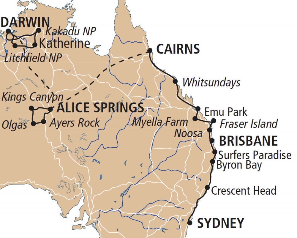 Route map: Grand Aussie