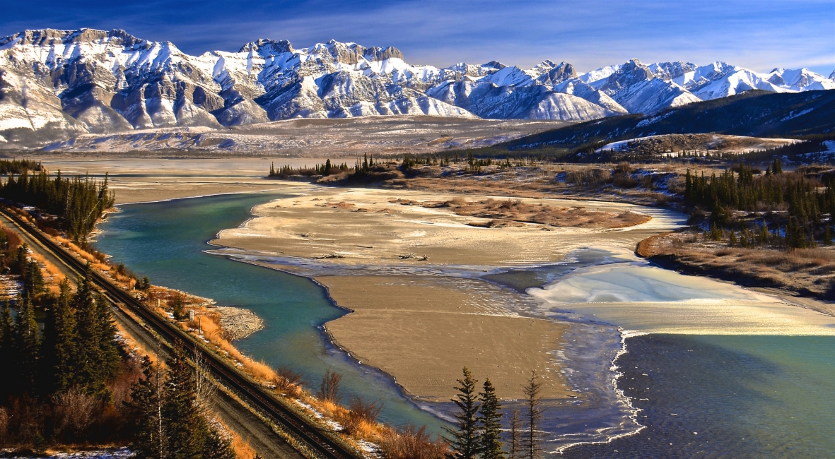 Athabasca River im Jasper-Nationalpark