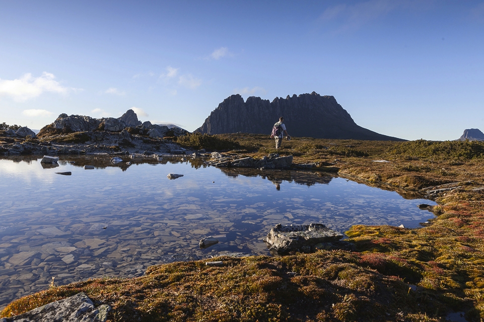 Walking towards Marions Lookout at Cradle Mountain, Tasmania