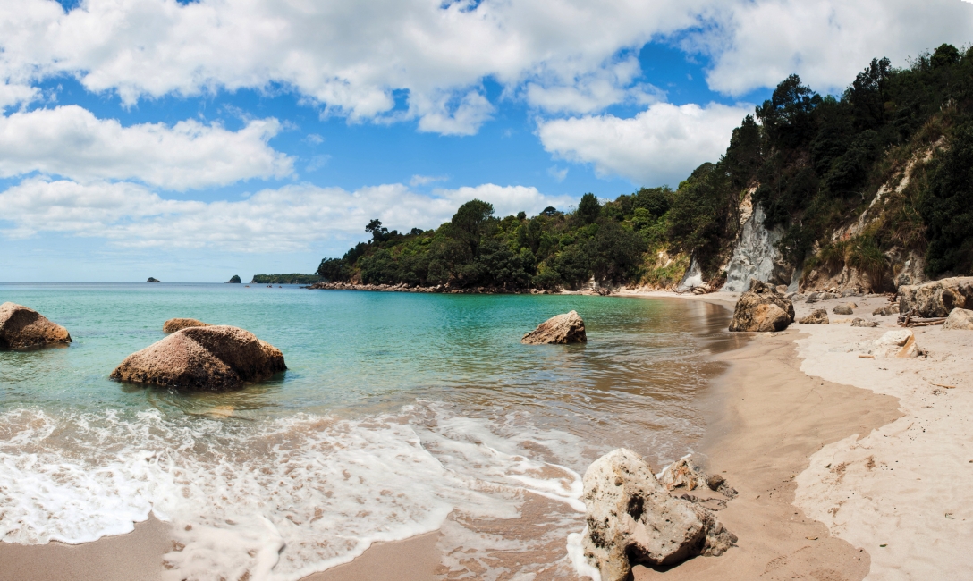 Spiaggia della penisola di Coromandel